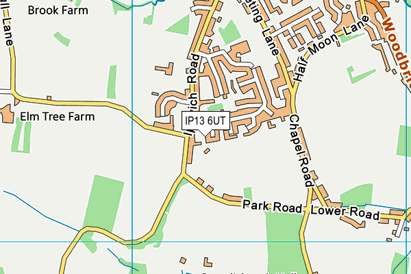 IP13 6UT map - OS VectorMap District (Ordnance Survey)