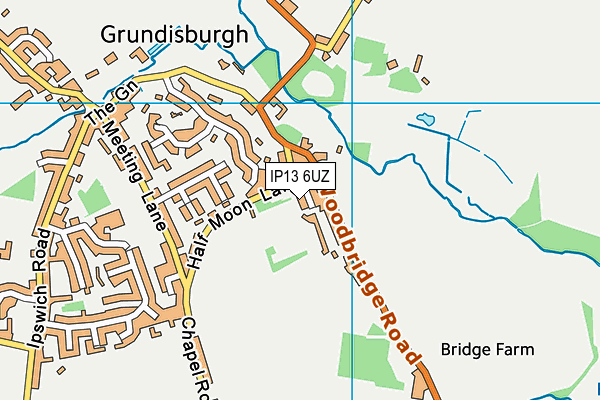 IP13 6UZ map - OS VectorMap District (Ordnance Survey)