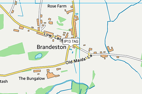 IP13 7AG map - OS VectorMap District (Ordnance Survey)