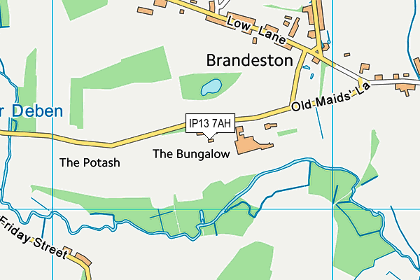 IP13 7AH map - OS VectorMap District (Ordnance Survey)