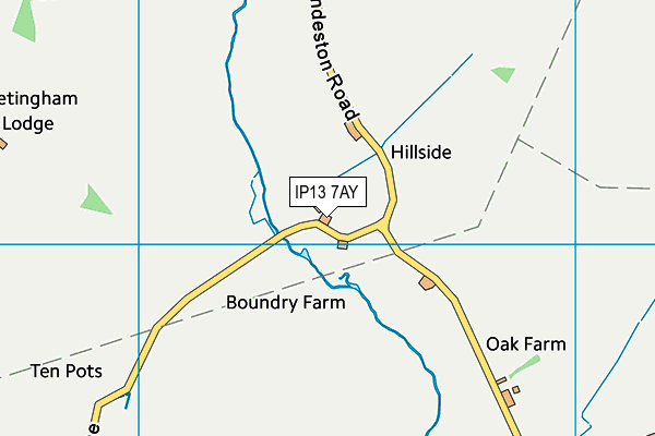 IP13 7AY map - OS VectorMap District (Ordnance Survey)