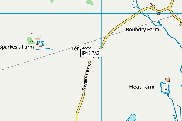 IP13 7AZ map - OS VectorMap District (Ordnance Survey)