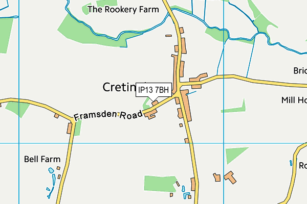 IP13 7BH map - OS VectorMap District (Ordnance Survey)