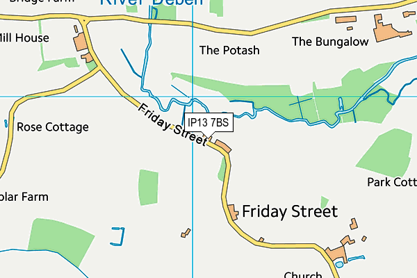 IP13 7BS map - OS VectorMap District (Ordnance Survey)