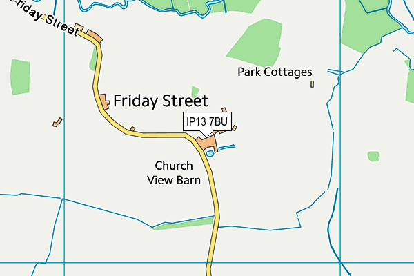 IP13 7BU map - OS VectorMap District (Ordnance Survey)