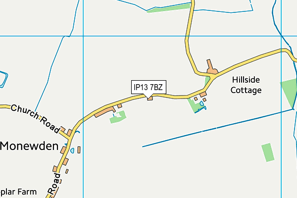 IP13 7BZ map - OS VectorMap District (Ordnance Survey)