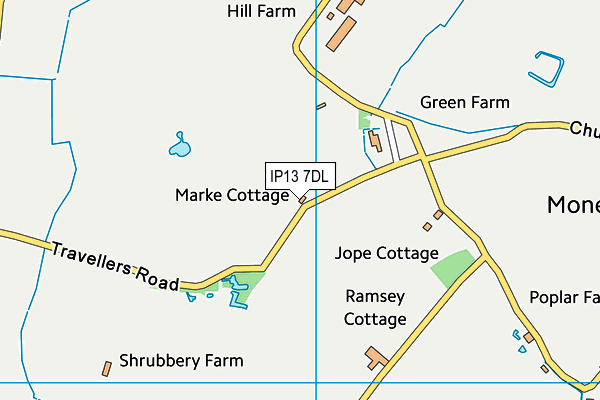 IP13 7DL map - OS VectorMap District (Ordnance Survey)