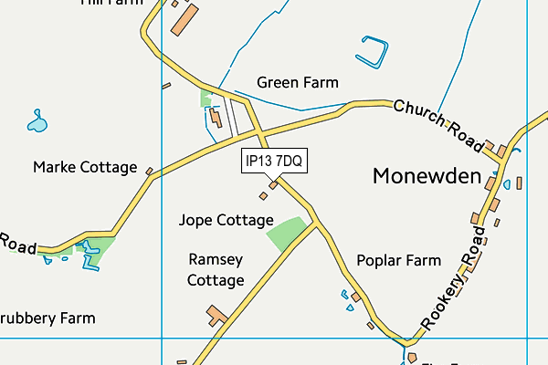 IP13 7DQ map - OS VectorMap District (Ordnance Survey)