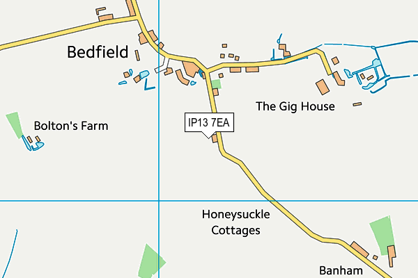 Bedfield Church of England Primary School map (IP13 7EA) - OS VectorMap District (Ordnance Survey)