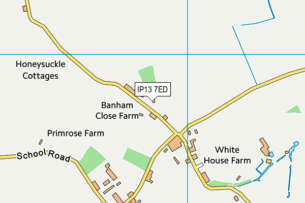 IP13 7ED map - OS VectorMap District (Ordnance Survey)