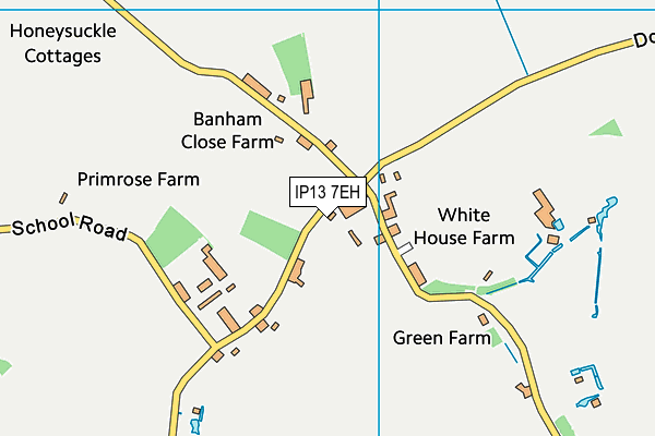 IP13 7EH map - OS VectorMap District (Ordnance Survey)