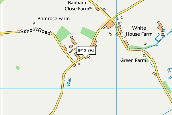 IP13 7EJ map - OS VectorMap District (Ordnance Survey)