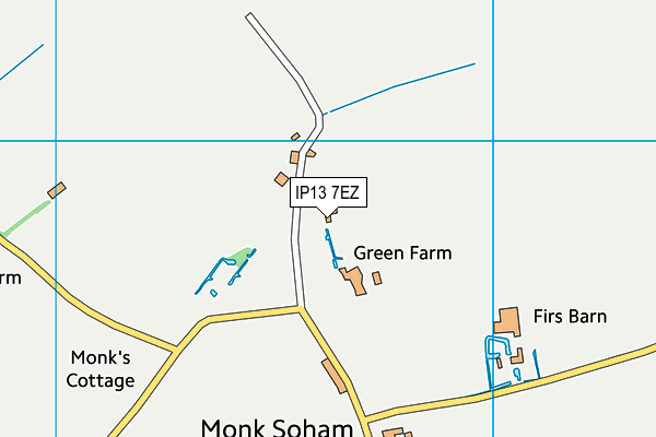 IP13 7EZ map - OS VectorMap District (Ordnance Survey)