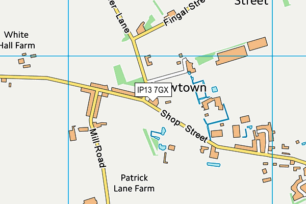 IP13 7GX map - OS VectorMap District (Ordnance Survey)