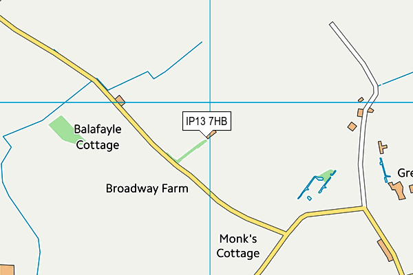 IP13 7HB map - OS VectorMap District (Ordnance Survey)