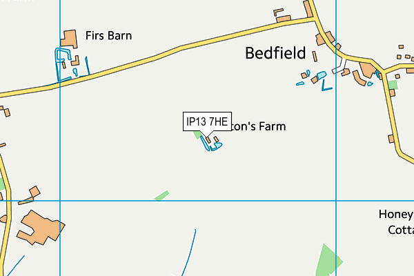 IP13 7HE map - OS VectorMap District (Ordnance Survey)