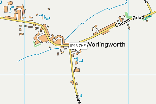 IP13 7HF map - OS VectorMap District (Ordnance Survey)