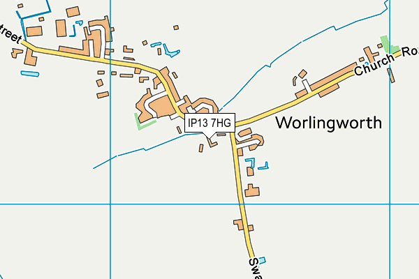 IP13 7HG map - OS VectorMap District (Ordnance Survey)