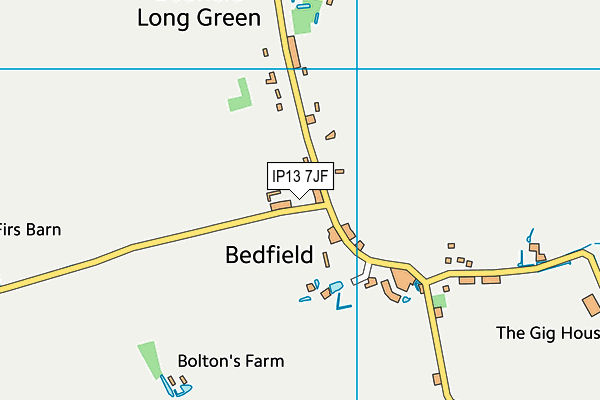 IP13 7JF map - OS VectorMap District (Ordnance Survey)