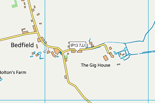 IP13 7JJ map - OS VectorMap District (Ordnance Survey)