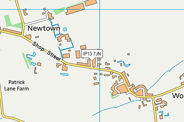 IP13 7JN map - OS VectorMap District (Ordnance Survey)