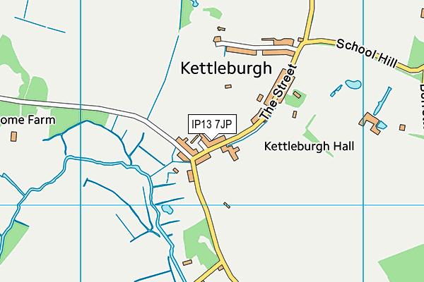 IP13 7JP map - OS VectorMap District (Ordnance Survey)