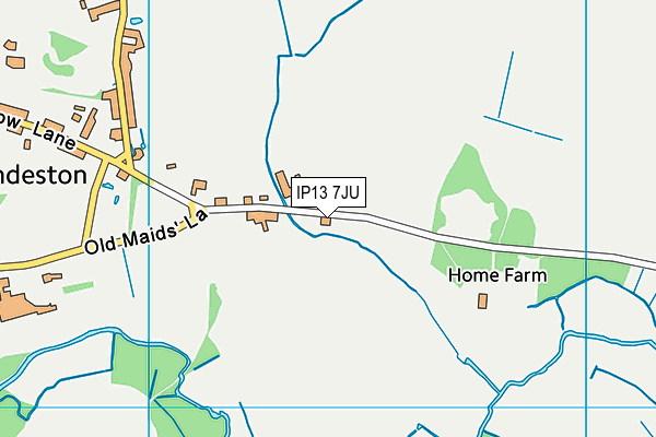 IP13 7JU map - OS VectorMap District (Ordnance Survey)