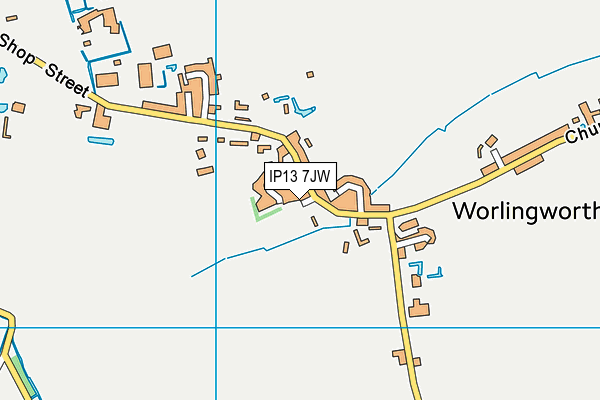 IP13 7JW map - OS VectorMap District (Ordnance Survey)
