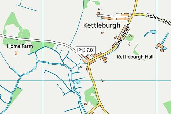 IP13 7JX map - OS VectorMap District (Ordnance Survey)