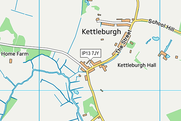 IP13 7JY map - OS VectorMap District (Ordnance Survey)