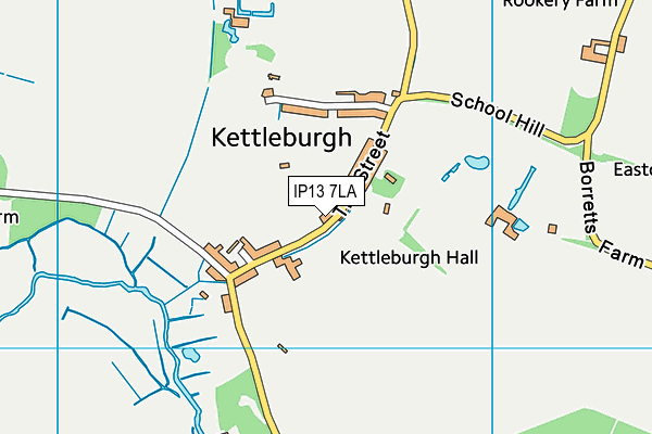 IP13 7LA map - OS VectorMap District (Ordnance Survey)