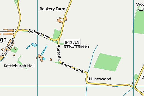 IP13 7LN map - OS VectorMap District (Ordnance Survey)