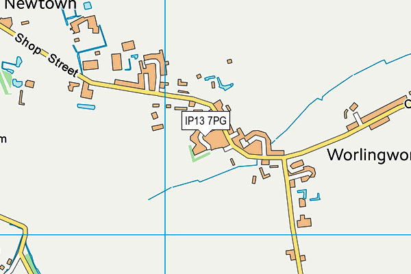 IP13 7PG map - OS VectorMap District (Ordnance Survey)