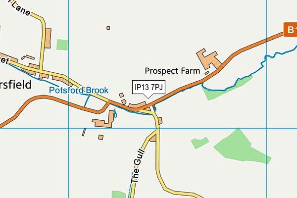 IP13 7PJ map - OS VectorMap District (Ordnance Survey)