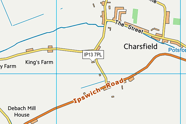 IP13 7PL map - OS VectorMap District (Ordnance Survey)