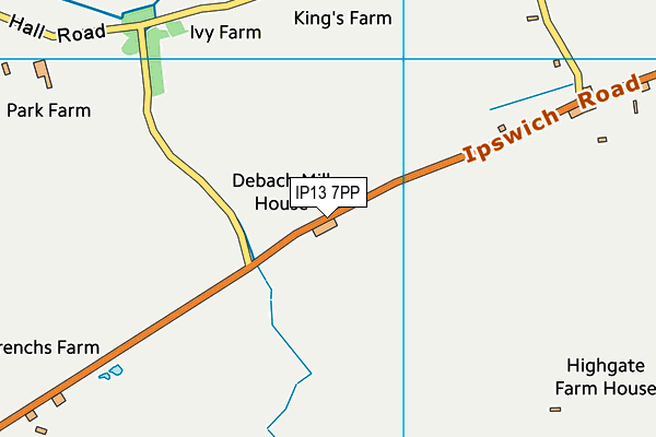 IP13 7PP map - OS VectorMap District (Ordnance Survey)