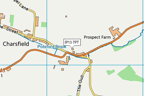 IP13 7PT map - OS VectorMap District (Ordnance Survey)