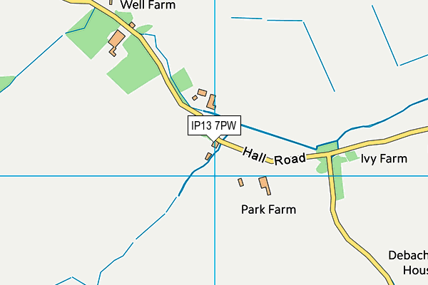 IP13 7PW map - OS VectorMap District (Ordnance Survey)