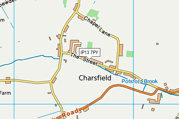 IP13 7PY map - OS VectorMap District (Ordnance Survey)