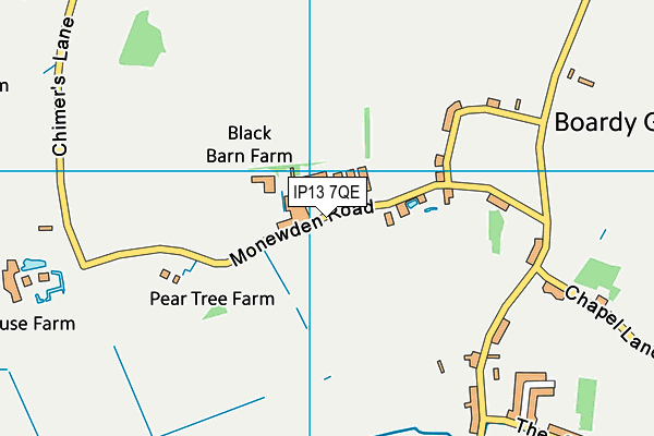 IP13 7QE map - OS VectorMap District (Ordnance Survey)