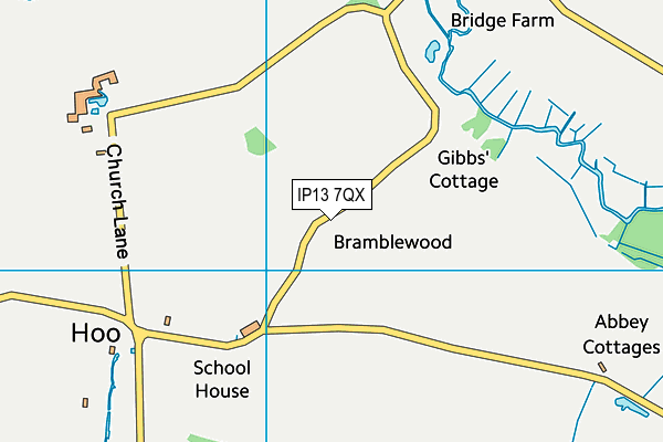 IP13 7QX map - OS VectorMap District (Ordnance Survey)