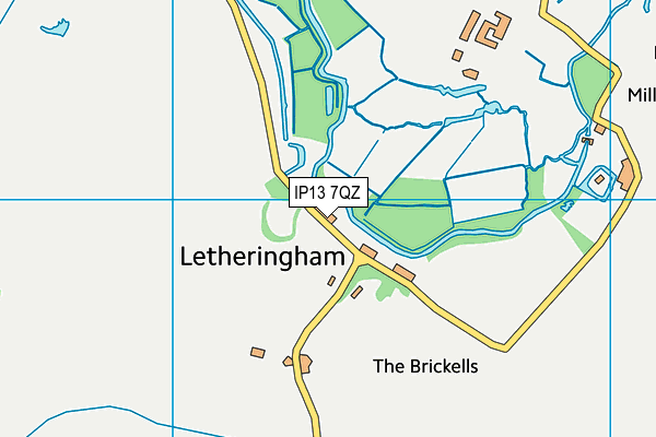 IP13 7QZ map - OS VectorMap District (Ordnance Survey)