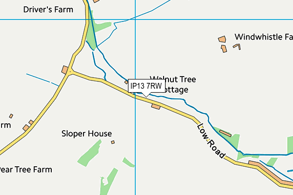 IP13 7RW map - OS VectorMap District (Ordnance Survey)