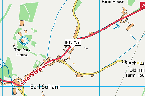 IP13 7SY map - OS VectorMap District (Ordnance Survey)