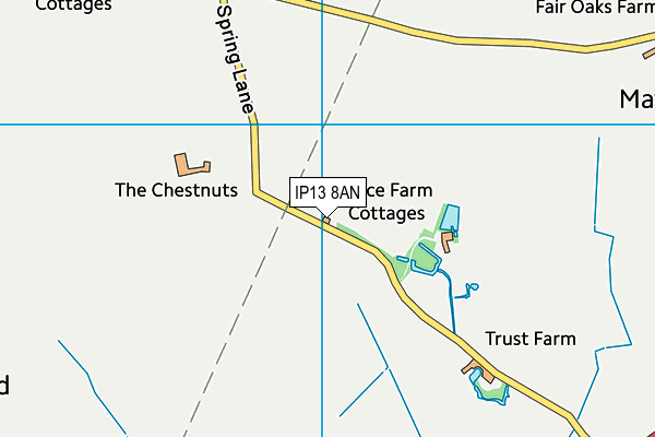 IP13 8AN map - OS VectorMap District (Ordnance Survey)