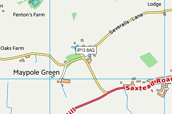 IP13 8AQ map - OS VectorMap District (Ordnance Survey)