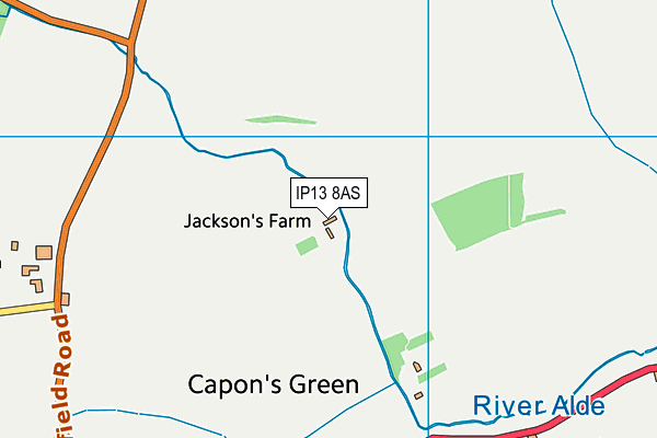 IP13 8AS map - OS VectorMap District (Ordnance Survey)