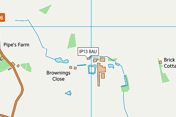 IP13 8AU map - OS VectorMap District (Ordnance Survey)