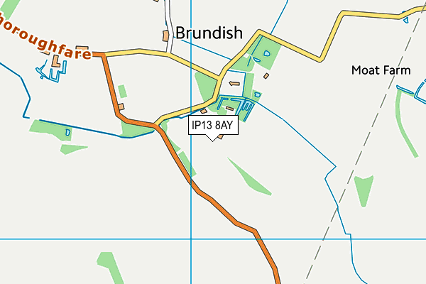 IP13 8AY map - OS VectorMap District (Ordnance Survey)