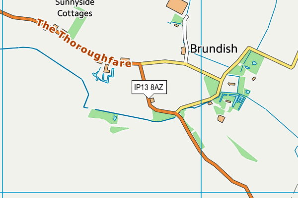 IP13 8AZ map - OS VectorMap District (Ordnance Survey)